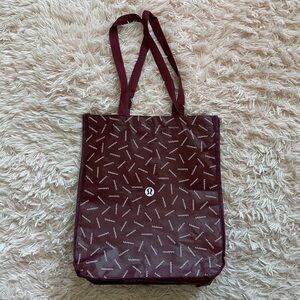 Lululemon athletica burgundy gift tote bag